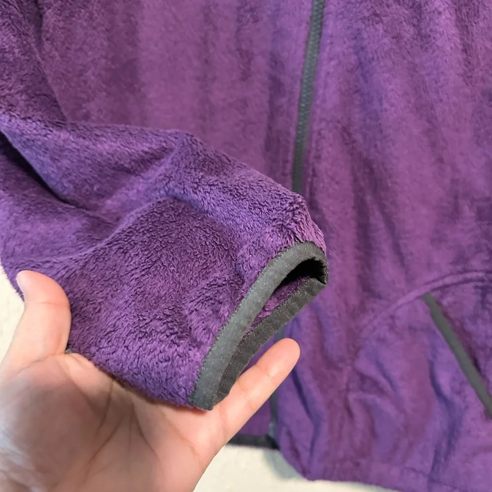 The North Face Girls XL Full Zip Jacket‎ Hooded Fleece Purple